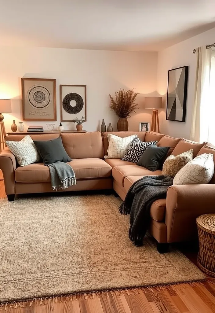 24 L-Shaped Couch Living Room Layout Ideas You’ll Wish You Knew Sooner! - 21. The Layered Textures