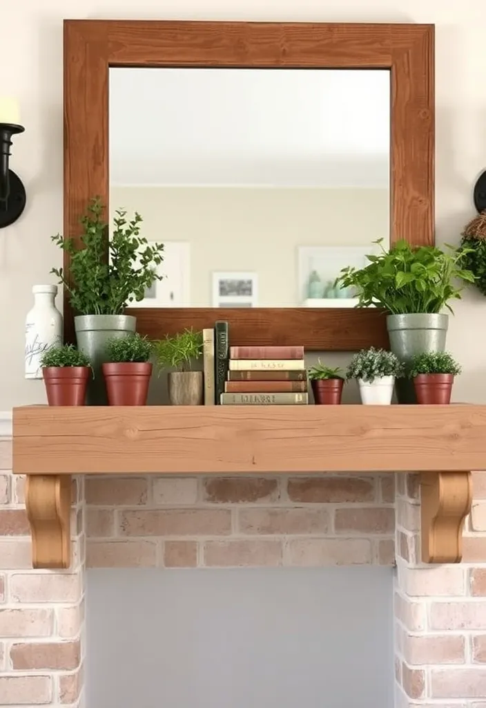 24 Living Room Mantle Decor Ideas That'll Transform Your Space! - 1. Farmhouse Chic
