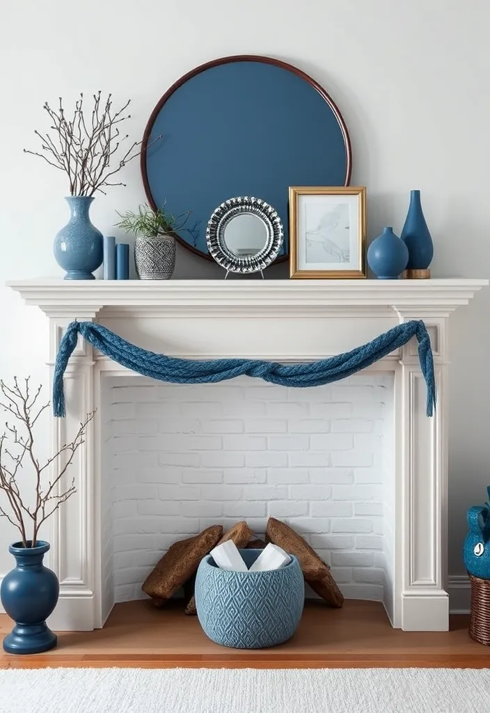 24 Living Room Mantle Decor Ideas That'll Transform Your Space! - 12. Monochromatic Theme