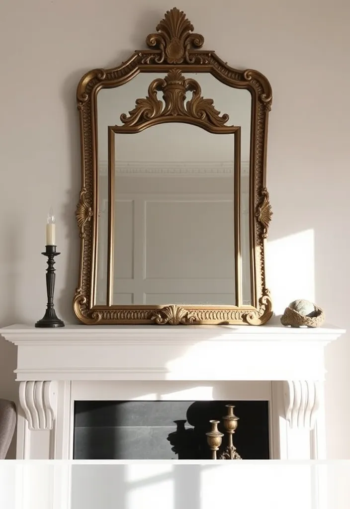 24 Living Room Mantle Decor Ideas That'll Transform Your Space! - 15. Incorporating Mirrors