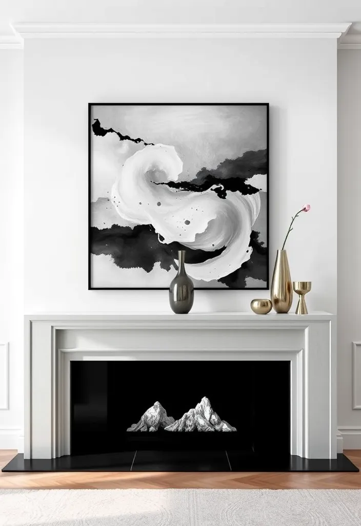 24 Living Room Mantle Decor Ideas That'll Transform Your Space! - 2. Minimalist Elegance