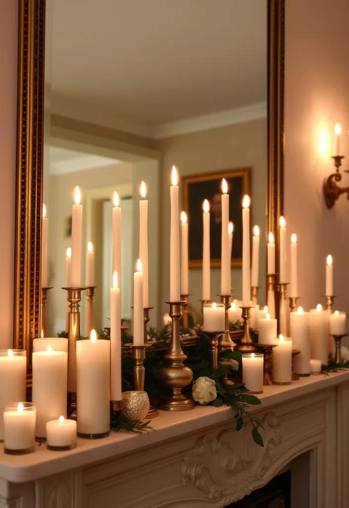 24 Living Room Mantle Decor Ideas That'll Transform Your Space! - 9. Elegant Candle Displays