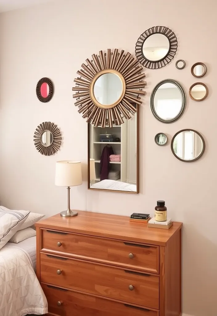24 Luxury Dorm Room Ideas That'll Make You Feel Like Royalty! - 15. Creative Use of Mirrors