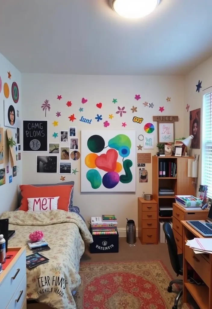 24 Luxury Dorm Room Ideas That'll Make You Feel Like Royalty! - 19. Artistic Elements