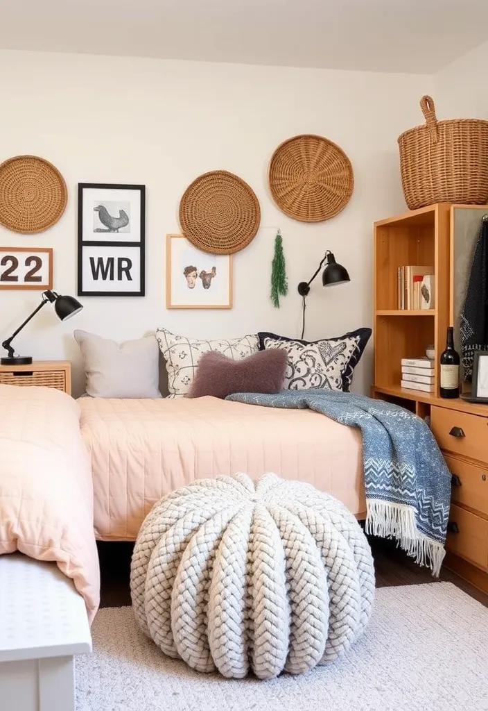 24 Luxury Dorm Room Ideas That'll Make You Feel Like Royalty! - 23. Textured Accents