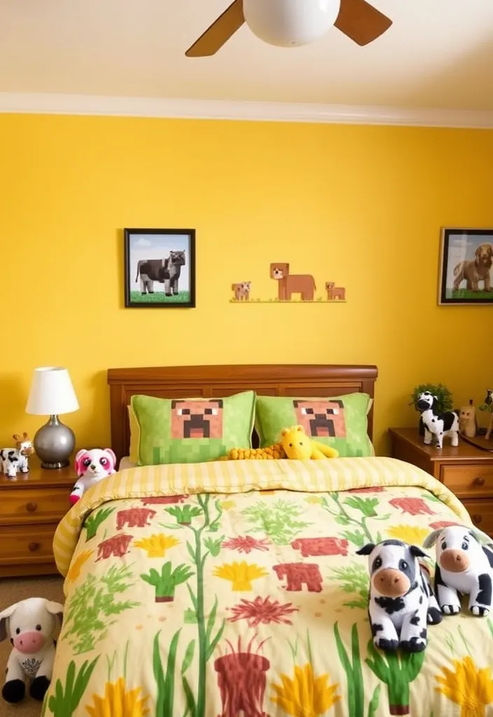 24 Minecraft Bedroom Ideas That'll Transform Your Space into a Gamer’s Paradise! - 10. Farm Life