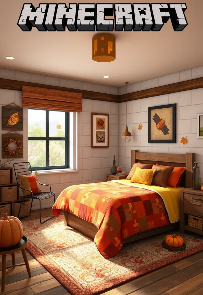24 Minecraft Bedroom Ideas That'll Transform Your Space into a Gamer’s Paradise! - 18. Seasonal Themes