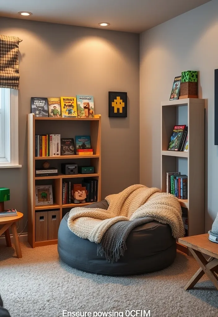 24 Minecraft Bedroom Ideas That'll Transform Your Space into a Gamer’s Paradise! - 21. Cozy Nook