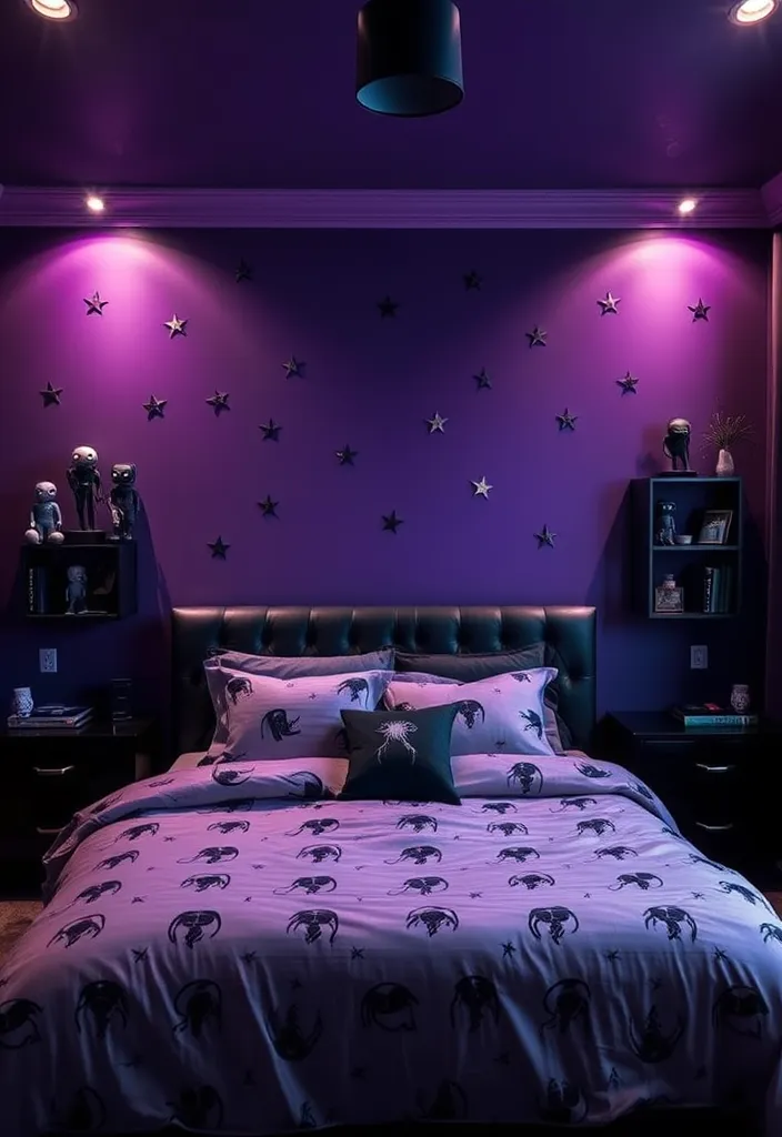 24 Minecraft Bedroom Ideas That'll Transform Your Space into a Gamer’s Paradise! - 3. Enderman Elegance