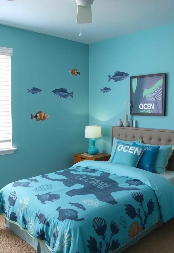 24 Minecraft Bedroom Ideas That'll Transform Your Space into a Gamer’s Paradise! - 8. Underwater Adventure