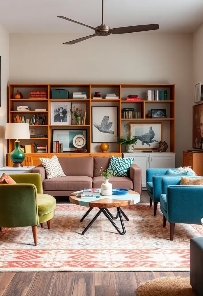 24 Modern Living Room Decor Ideas That'll Make You Rethink Your Space! - 13. Eclectic Furniture Grouping