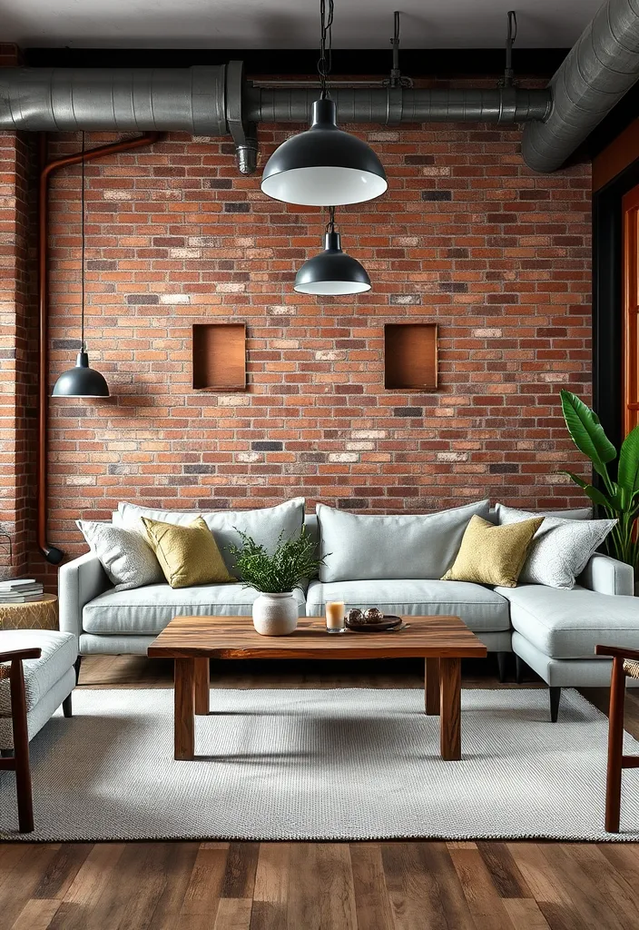 24 Modern Living Room Decor Ideas That'll Make You Rethink Your Space! - 19. Industrial Chic Decor
