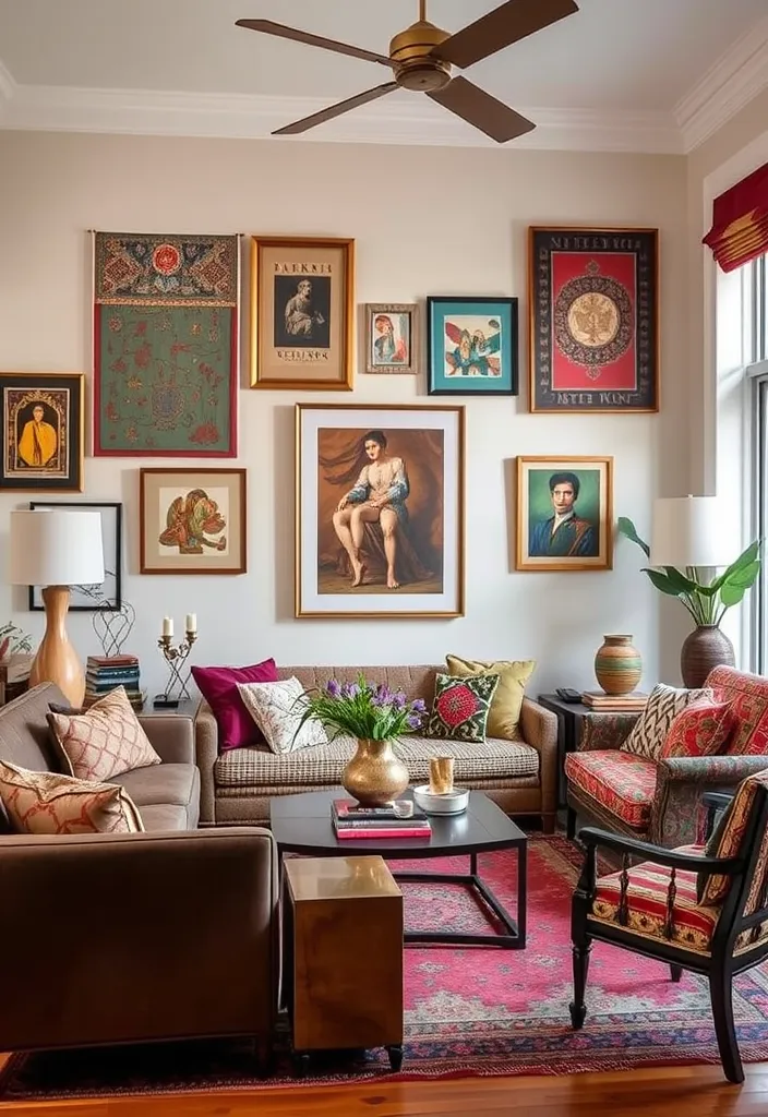 24 Modern Living Room Decor Ideas That'll Make You Rethink Your Space! - 23. Fusion of Cultures in Decor