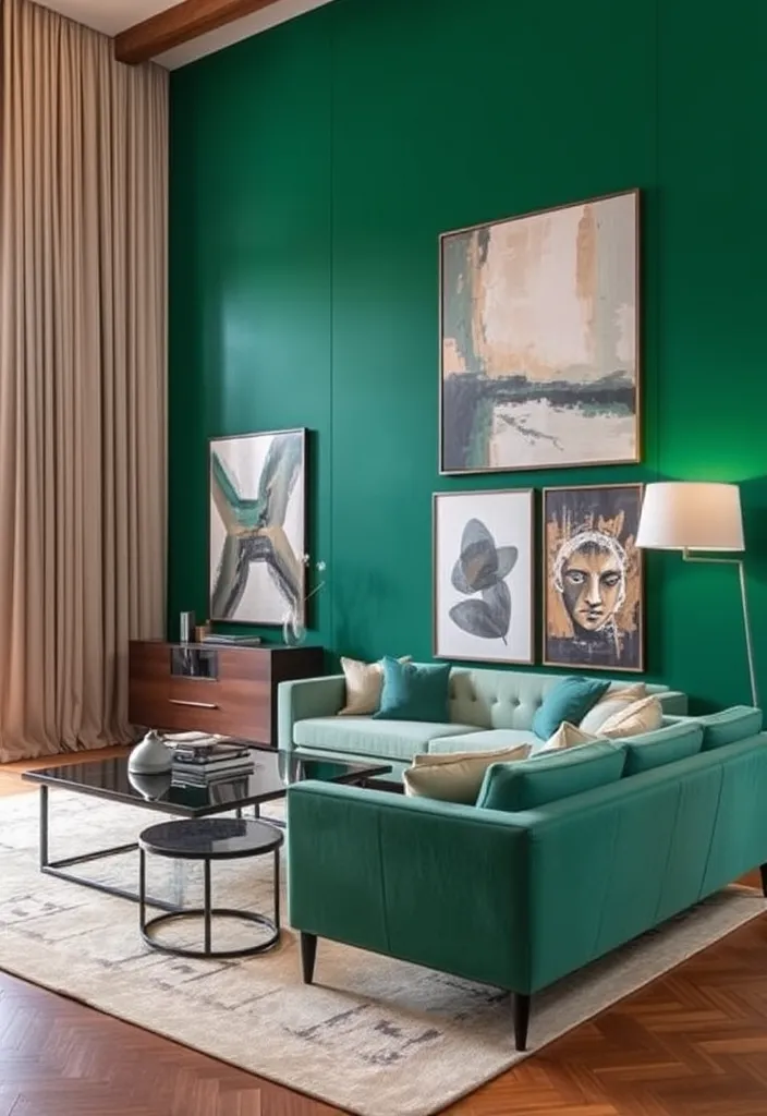 24 Modern Living Room Decor Ideas That'll Make You Rethink Your Space! - 3. Bold Accent Walls