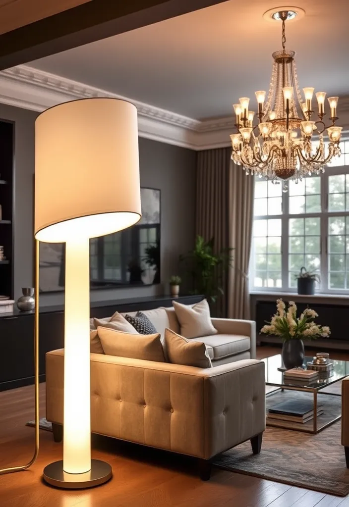 24 Modern Living Room Decor Ideas That'll Make You Rethink Your Space! - 5. Statement Lighting Fixtures