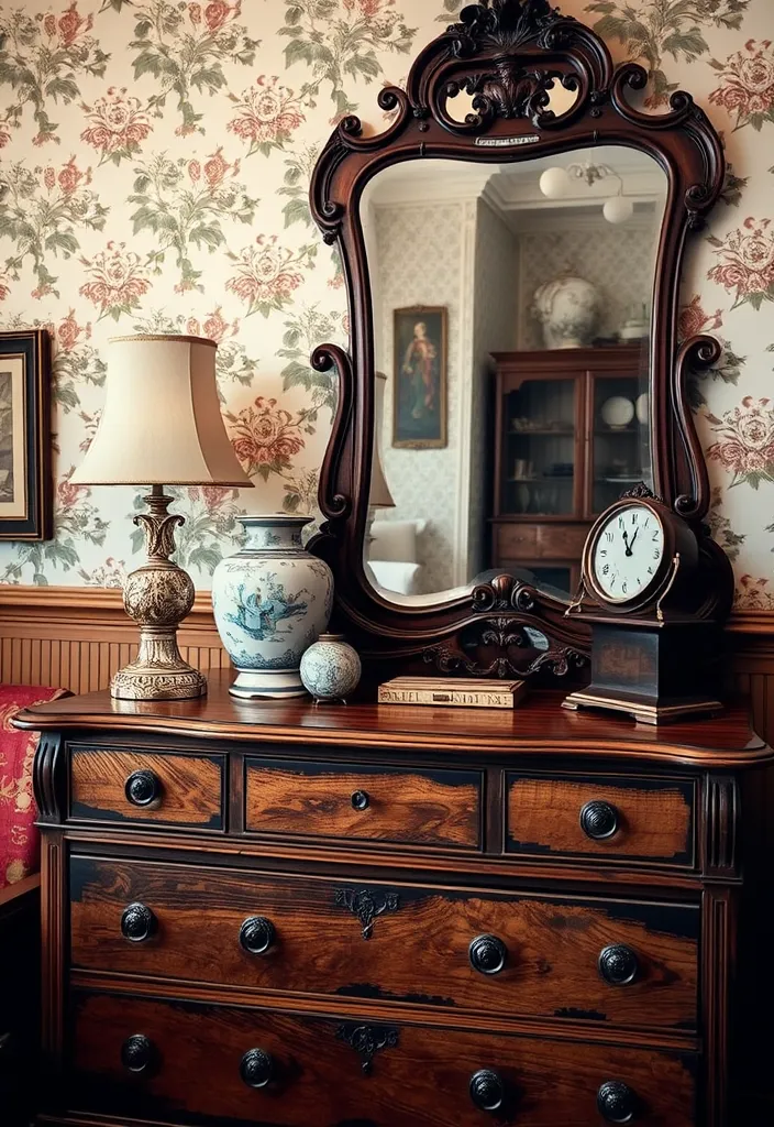 24 Old Money Bedroom Ideas That'll Make You Feel Like Royalty! - 2. Antique Furniture: A Touch of History