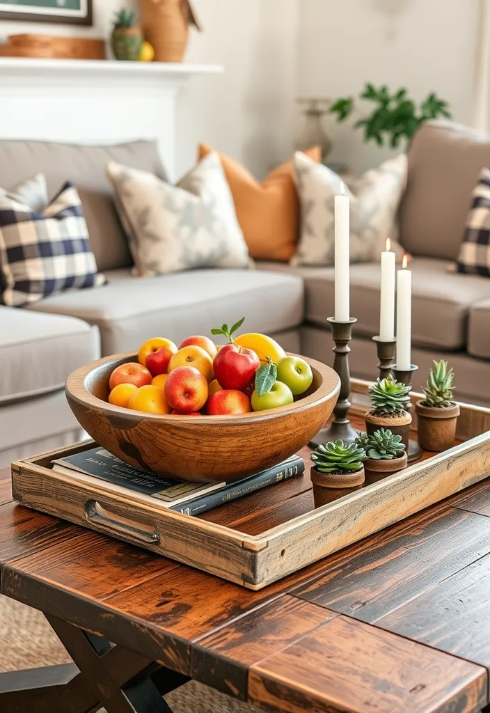 24 Rustic French Country Living Room Ideas That'll Make You Say 'I Need This in My Home!' - 13. Rustic Centerpiece Ideas