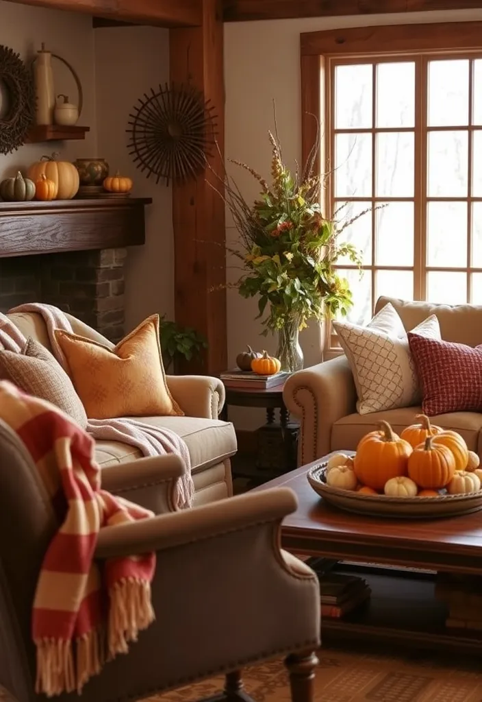 24 Rustic French Country Living Room Ideas That'll Make You Say 'I Need This in My Home!' - 23. Seasonal Decor Updates