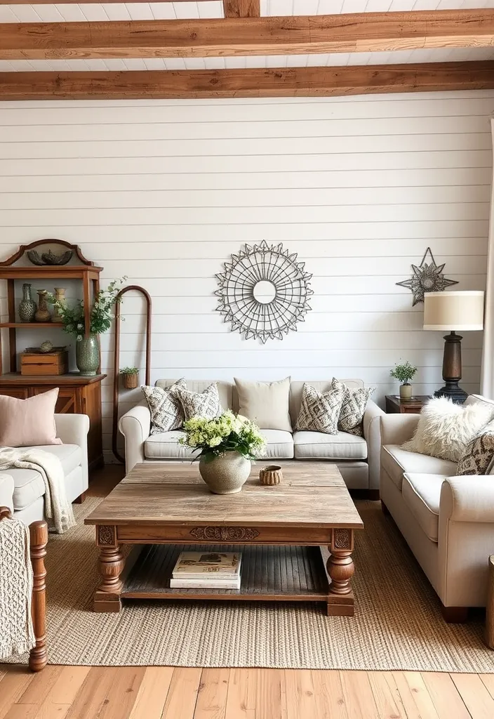24 Rustic French Country Living Room Ideas That'll Make You Say 'I Need This in My Home!' - 9. Textured Wall Treatments