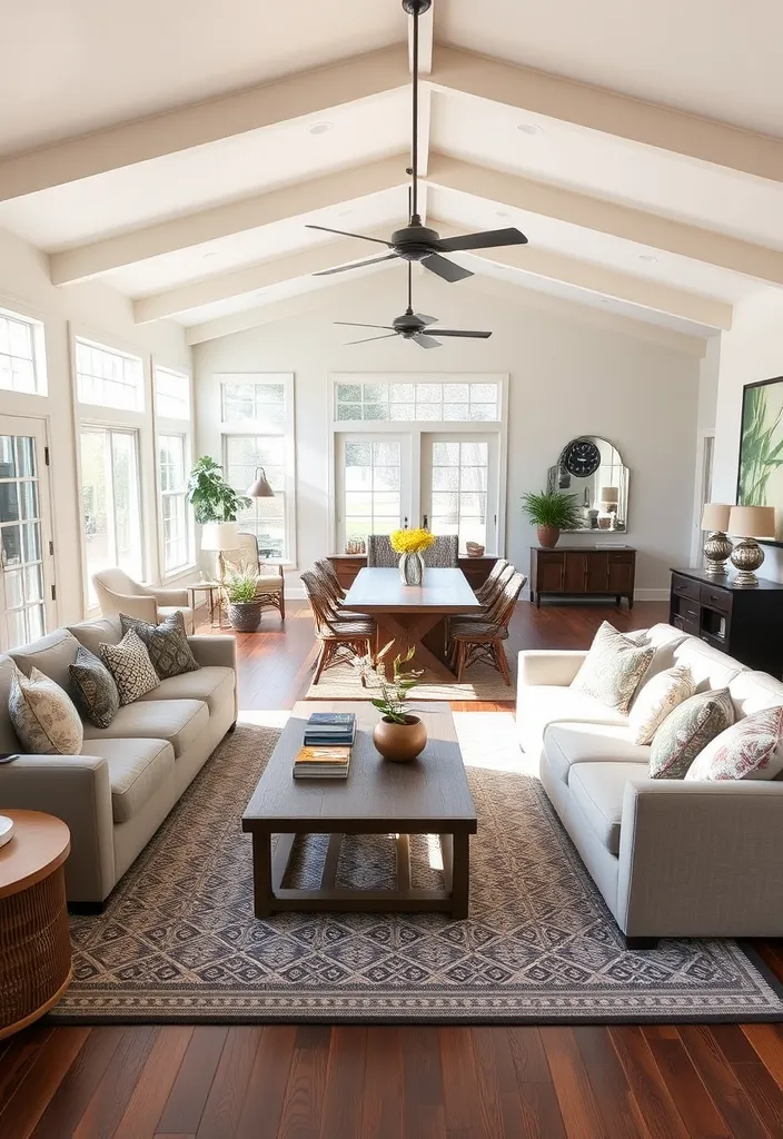 25 Classic Southern Home Decor Ideas That'll Make You Say 'Y'all Need This!' - 14. Open Concept Living
