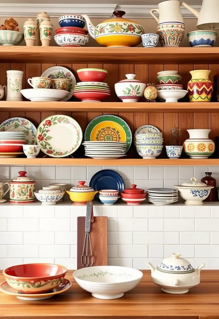 25 Classic Southern Home Decor Ideas That'll Make You Say 'Y'all Need This!' - 17. Colorful Ceramics