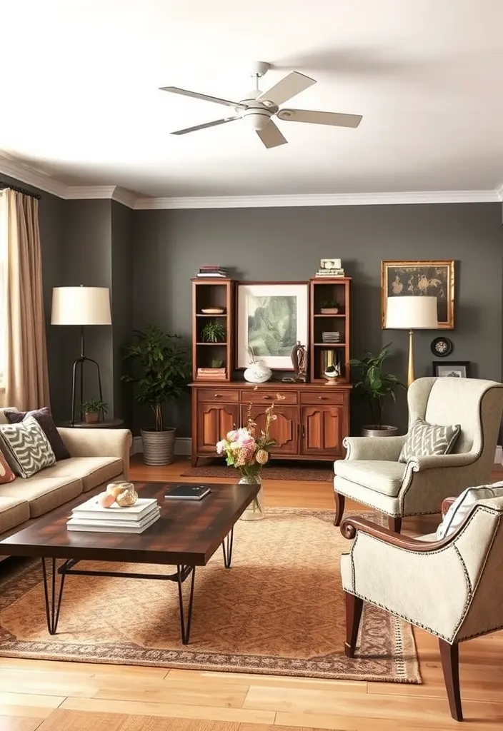 25 Comfy Cozy Living Room Ideas That'll Make You Never Want to Leave! - 14. Vintage Finds