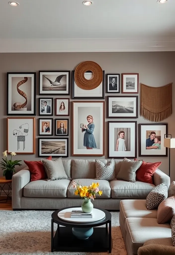 25 Comfy Cozy Living Room Ideas That'll Make You Never Want to Leave! - 17. Wall Art and Decor