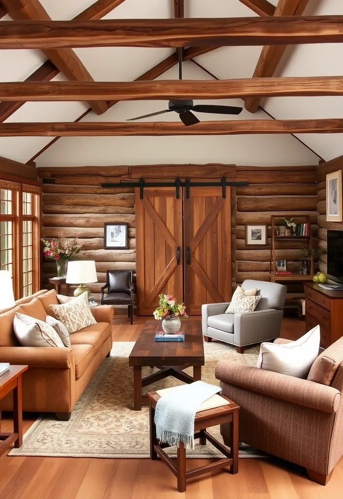 25 Comfy Cozy Living Room Ideas That'll Make You Never Want to Leave! - 19. Rustic Elements