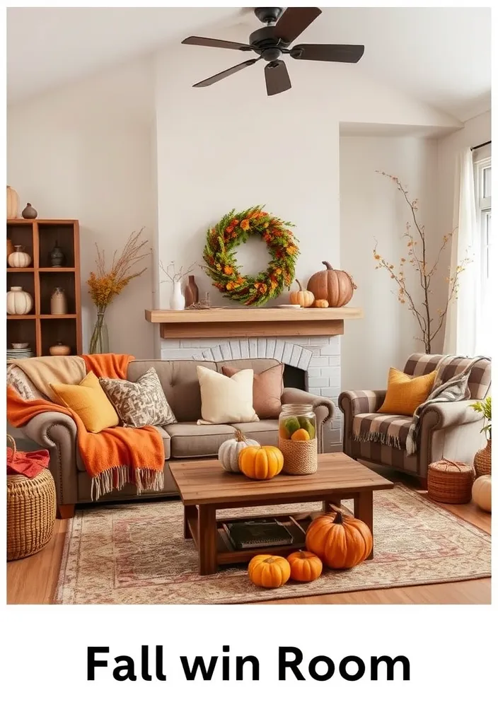 25 Comfy Cozy Living Room Ideas That'll Make You Never Want to Leave! - 20. Seasonal Decor