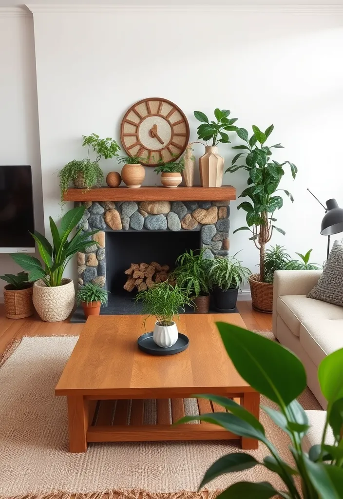 25 Cozy Eclectic Living Room Ideas That'll Make You Want to Redecorate Right Now! - 10. Natural Elements