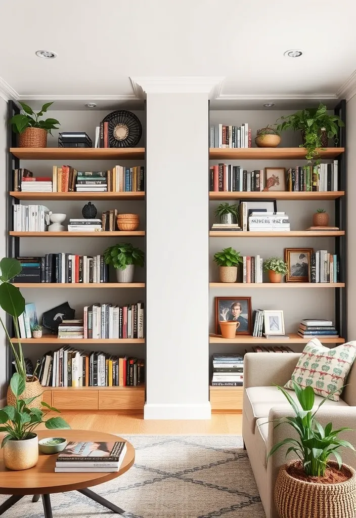 25 Cozy Eclectic Living Room Ideas That'll Make You Want to Redecorate Right Now! - 13. Open Shelving