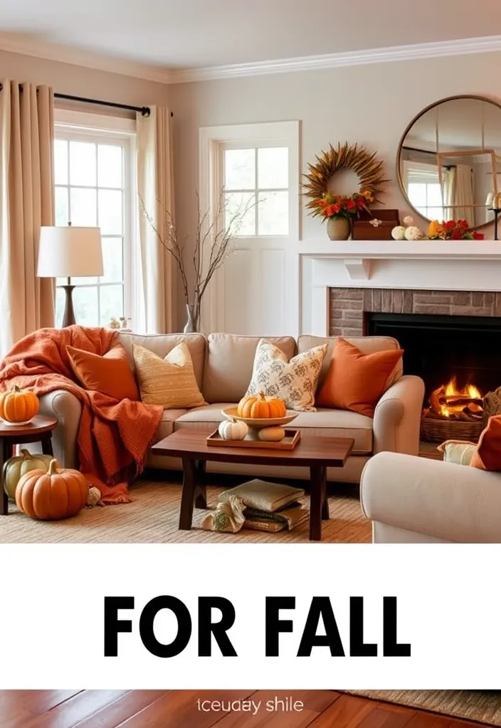 25 Cozy Eclectic Living Room Ideas That'll Make You Want to Redecorate Right Now! - 15. Seasonal Decor