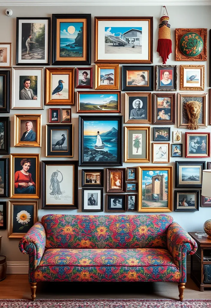 25 Cozy Eclectic Living Room Ideas That'll Make You Want to Redecorate Right Now! - 2. Eclectic Art Displays