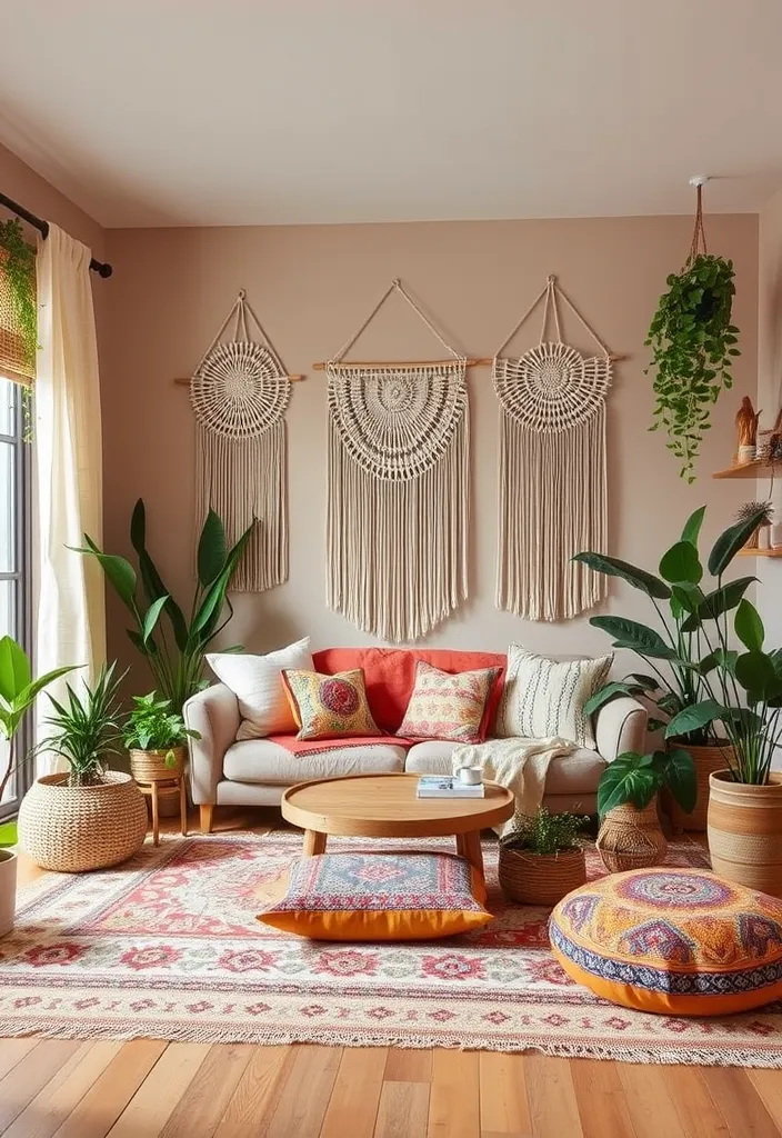 25 Cozy Eclectic Living Room Ideas That'll Make You Want to Redecorate Right Now! - 8. Bohemian Touches