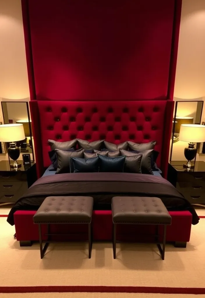 25 Dark Romantic Bedroom Ideas That Will Set the Mood for Love! - 4. Statement Headboards