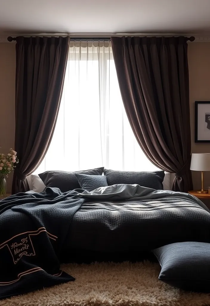 25 Dark Romantic Bedroom Ideas That Will Set the Mood for Love! - 9. Intimate Textiles
