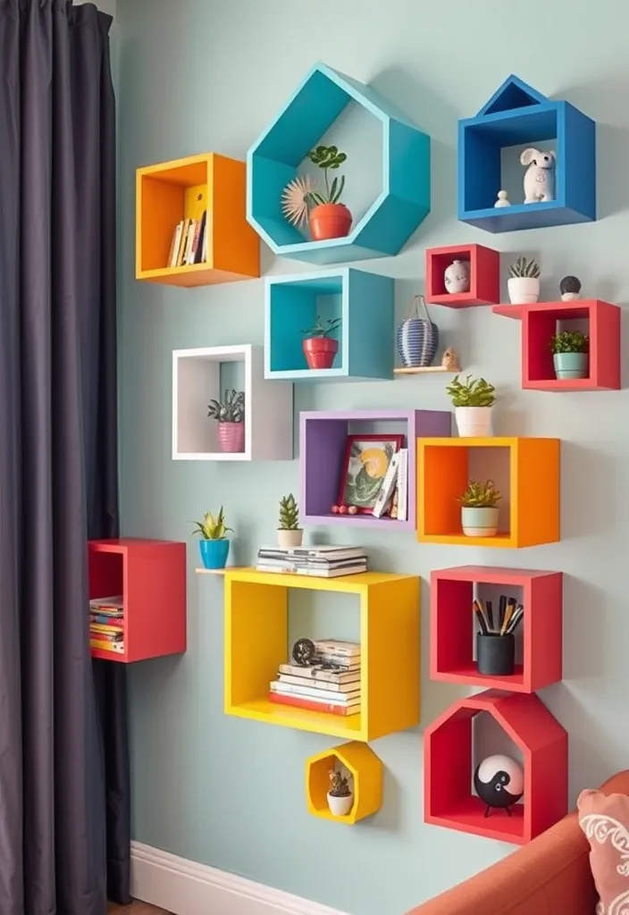 25 Enchanting Whimsical Room Ideas That Will Spark Your Imagination! - 11. Floating Shelves of Wonder