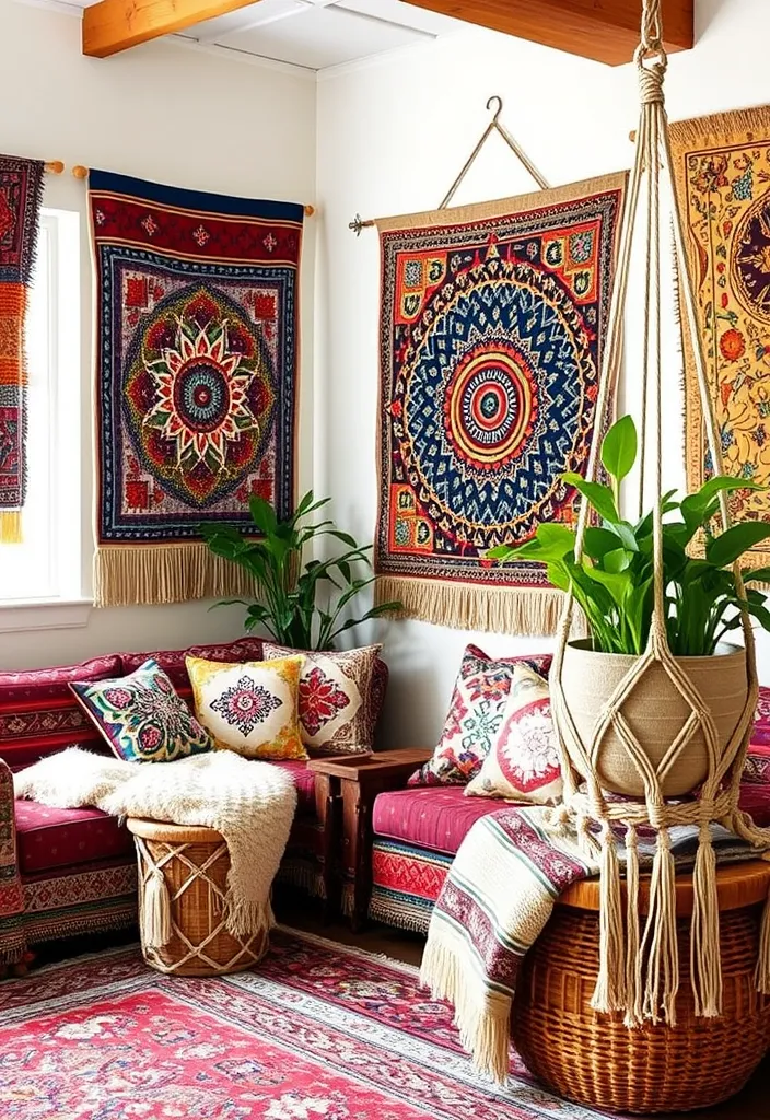 25 Enchanting Whimsical Room Ideas That Will Spark Your Imagination! - 17. Bohemian Chic Retreat