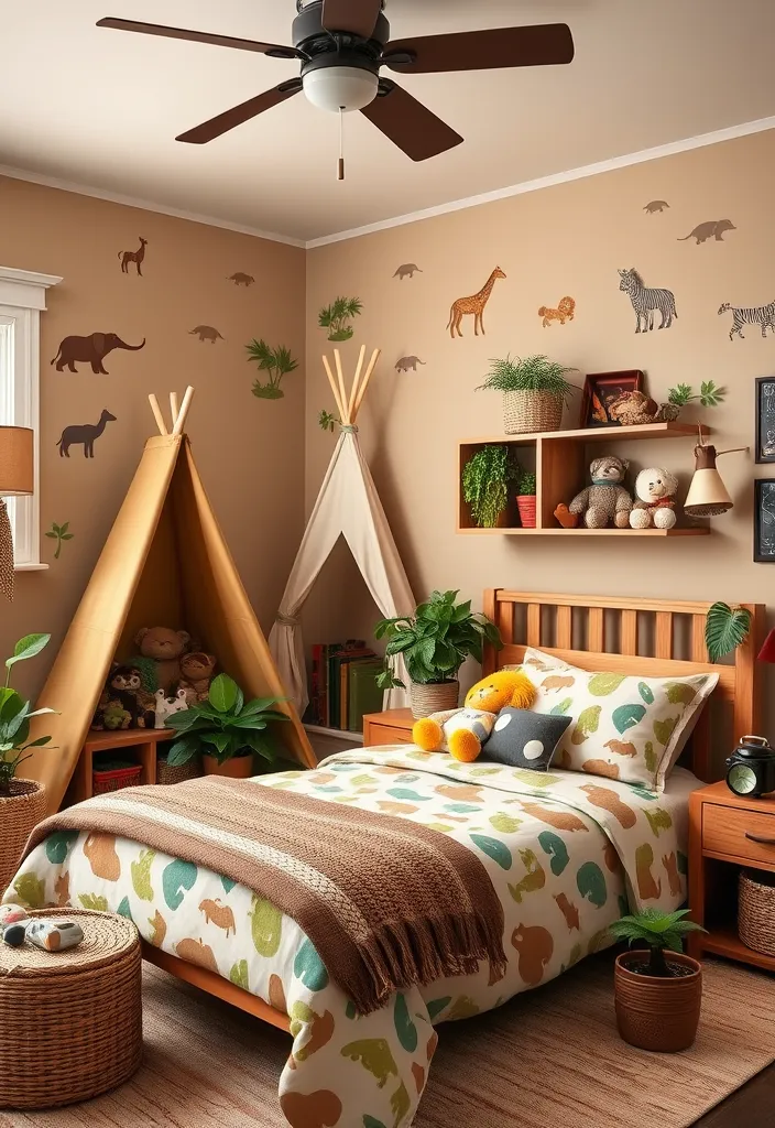 25 Little Boys Bedroom Ideas That'll Make Their Imaginations Soar! - 1. Adventure Awaits with a Safari Theme