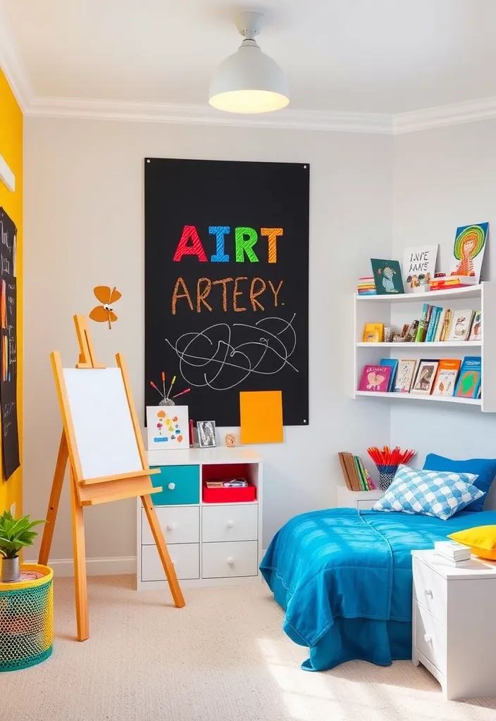 25 Little Boys Bedroom Ideas That'll Make Their Imaginations Soar! - 11. Creative Art Studio
