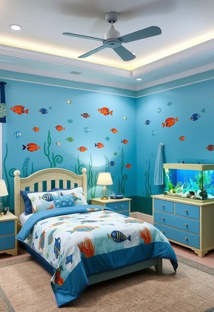 25 Little Boys Bedroom Ideas That'll Make Their Imaginations Soar! - 15. Underwater Wonderland