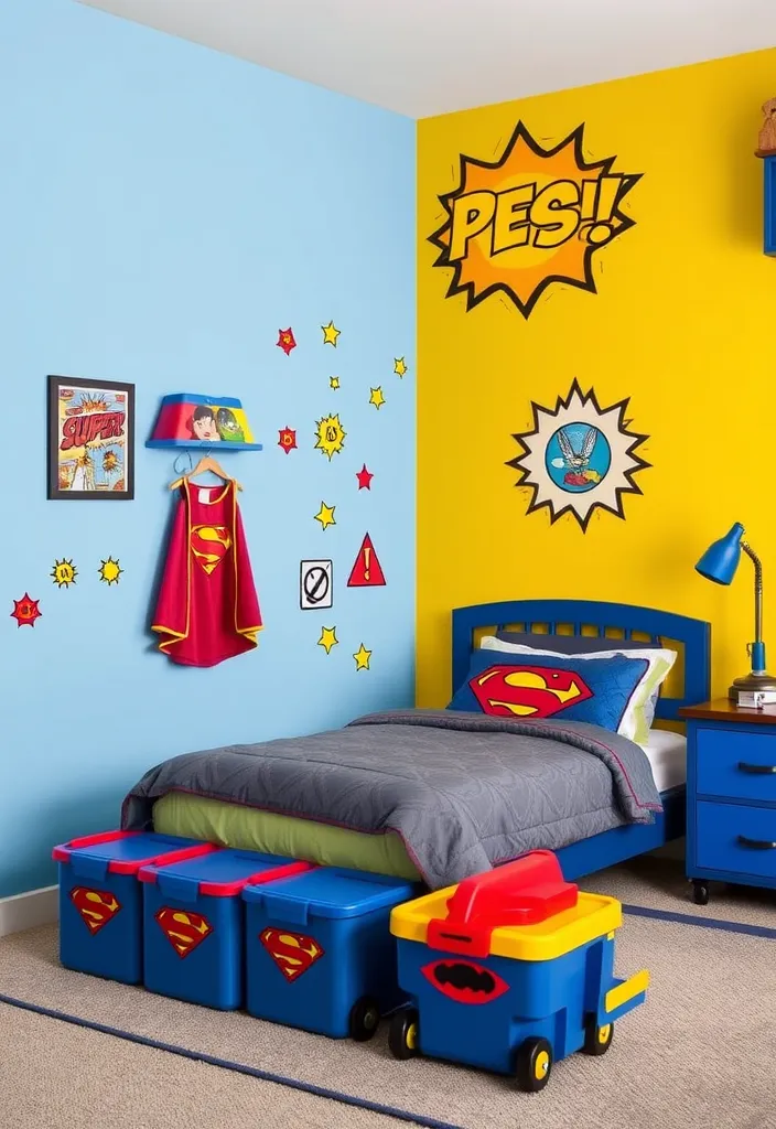 25 Little Boys Bedroom Ideas That'll Make Their Imaginations Soar! - 4. Superhero Headquarters