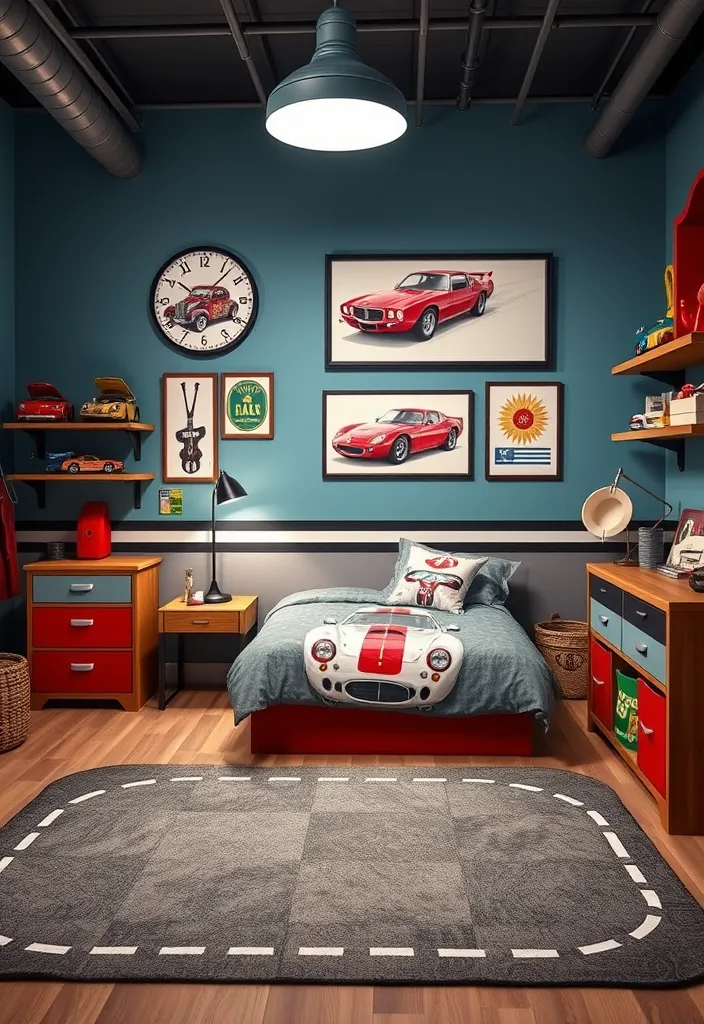 25 Little Boys Bedroom Ideas That'll Make Their Imaginations Soar! - 7. Classic Car Garage