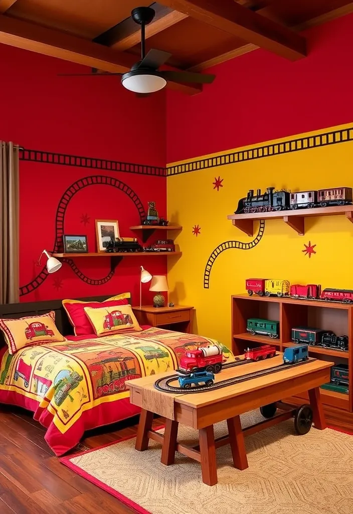 25 Little Boys Bedroom Ideas That'll Make Their Imaginations Soar! - 9. Magical Train Station