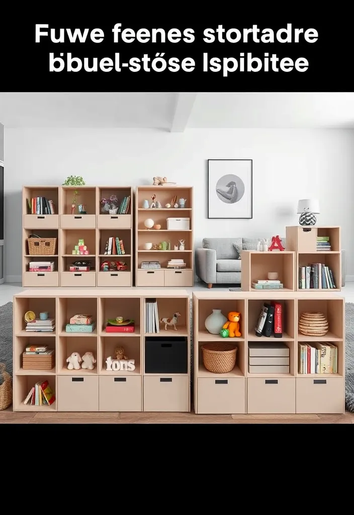 25 Living Room Toy Storage Ideas That'll Transform Your Space (You Won't Believe #10!) - 11. Modular Storage Solutions