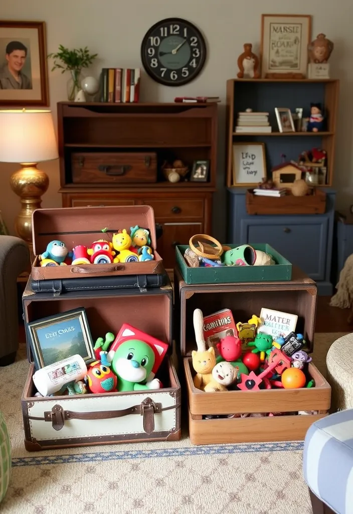 25 Living Room Toy Storage Ideas That'll Transform Your Space (You Won't Believe #10!) - 13. Repurposed Furniture