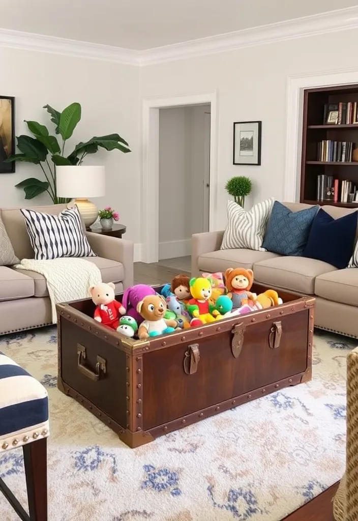 25 Living Room Toy Storage Ideas That'll Transform Your Space (You Won't Believe #10!) - 18. Stylish Trunks
