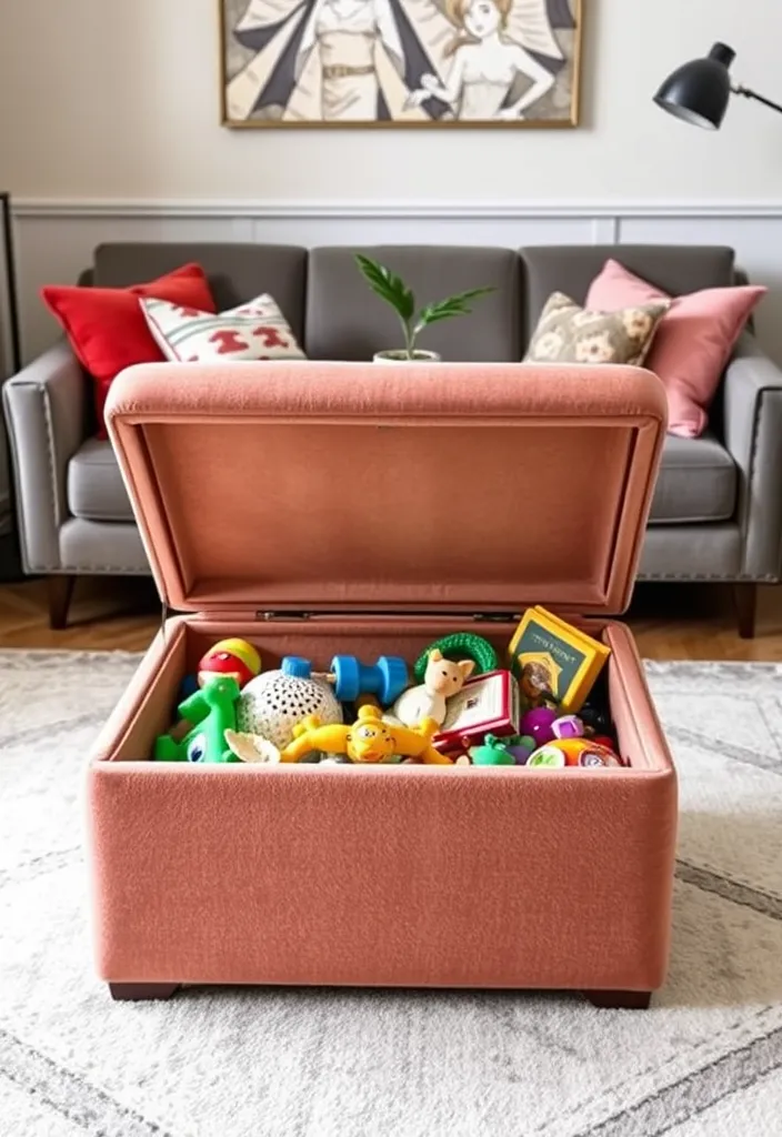 25 Living Room Toy Storage Ideas That'll Transform Your Space (You Won't Believe #10!) - 2. Multi-Functional Ottomans