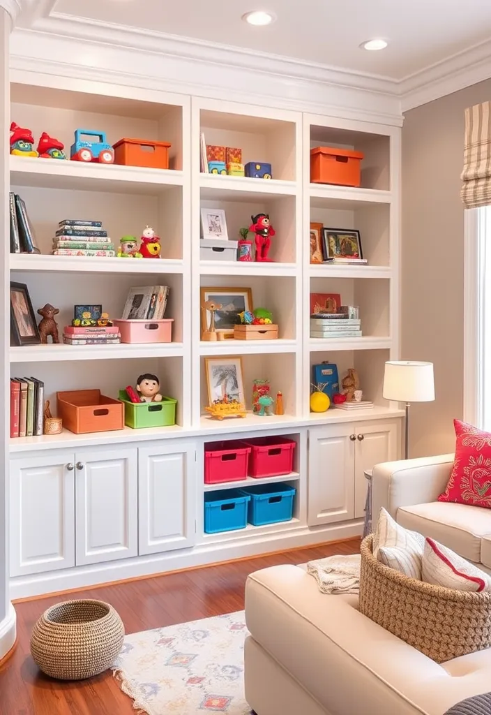 25 Living Room Toy Storage Ideas That'll Transform Your Space (You Won't Believe #10!) - 3. Built-In Shelving