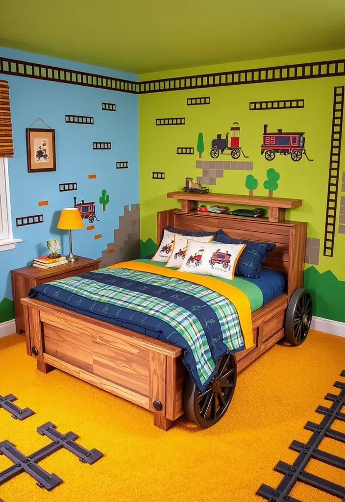 25 Minecraft Room Designs Ideas That'll Make Your Child's Dream Come True! - 14. The Minecart Ride